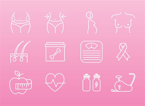 Women Health And Beauty Icons Vector Art At Vecteezy