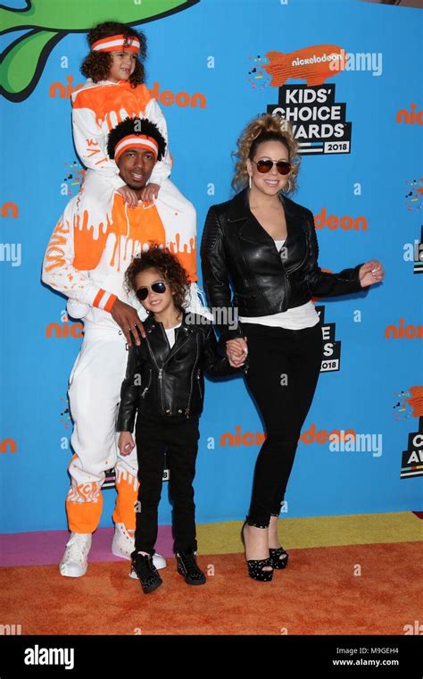 Nick Cannon, Moroccan Cannon, Mariah Carey, Monroe Cannon at arrivals for Nickelodeon's 2018 ...