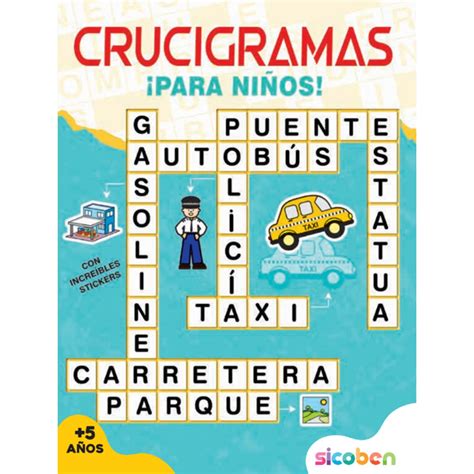 Libro de Crucigramas para Niños 20X26Cm 48 Páginas 2 Modelos Wizzdom