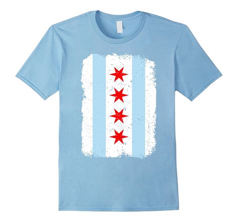 Chicago Flag Vintage Distressed T Shirt