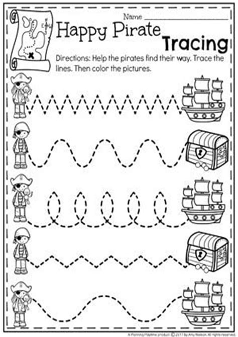 Pirate Ship Tracing Worksheet