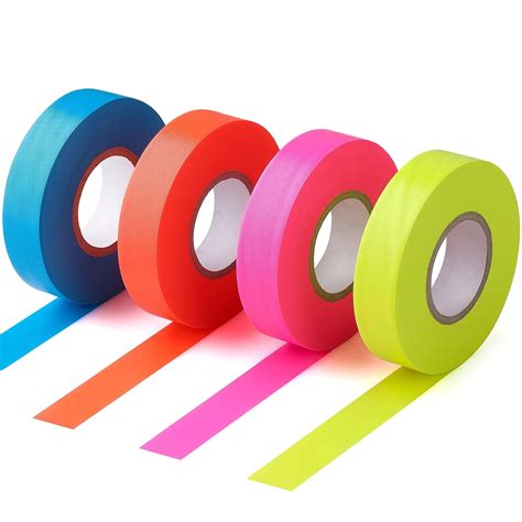 Flourescent Flagging Tape, Non-Adhesive Plastic Ribbon Neon Marking