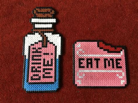 Drink Me And Eat Me From Alice In Wonderland Hama Beads Perler Bead