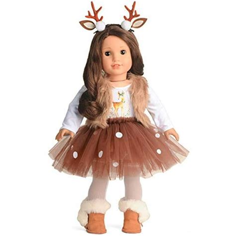 Sweet Dolly Sweet Dolly Doll Clothes Deer Costume Tutu Dress Fits 18 Inch American Girl Doll