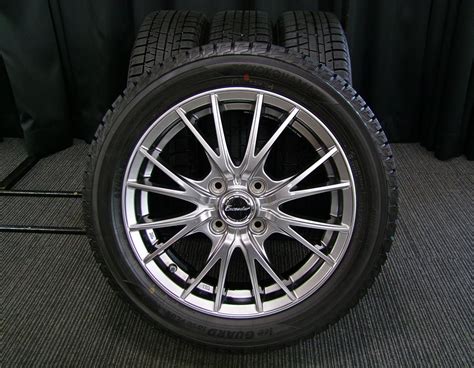 HOT STUFF ホットスタッフ Exceeder エクシーダー E05 154 5J 45 PCD100 4H ダークシルバー YOKOHAMA ヨコハマ iceGUARD