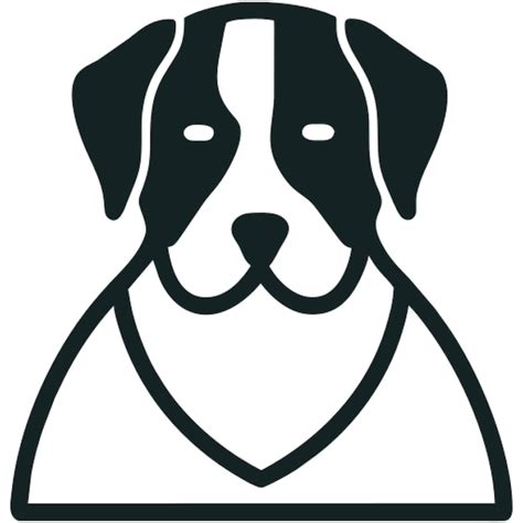 El Icono Del Perro Vector Premium