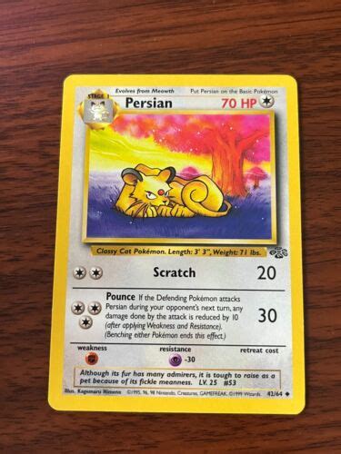 Pokémon Tcg Persian Jungle 4264 Regular Unlimited Uncommon Lp Ebay