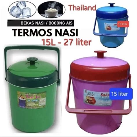 Bocong Nasi Bekas Rice Bucket L L Tong Termos Ais Hot Cold Ice Box Food Container Tahan