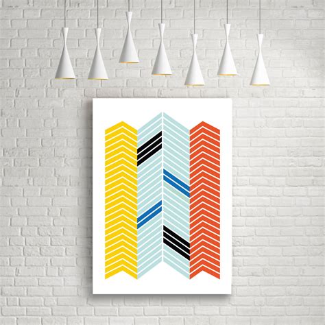 Zig Zag Stripes Abstract Art Geometric Art Geometric Wall - Etsy