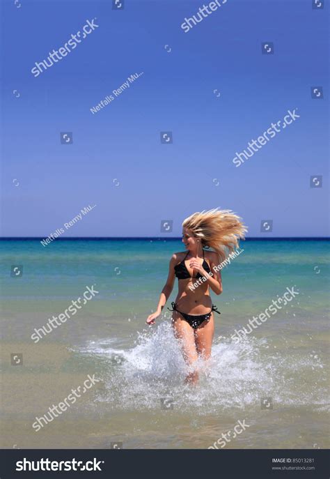 Sexy Bikini Model Posing On Beach Stock Photo Shutterstock