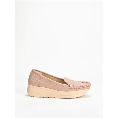 Buy Scentra Nia Nude Heeled Loafers Online