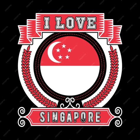Premium Vector | I love singapore