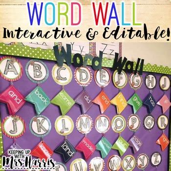 Interactive Word Wall - EDITABLE! by Keeping Up with Mrs Harris | TpT