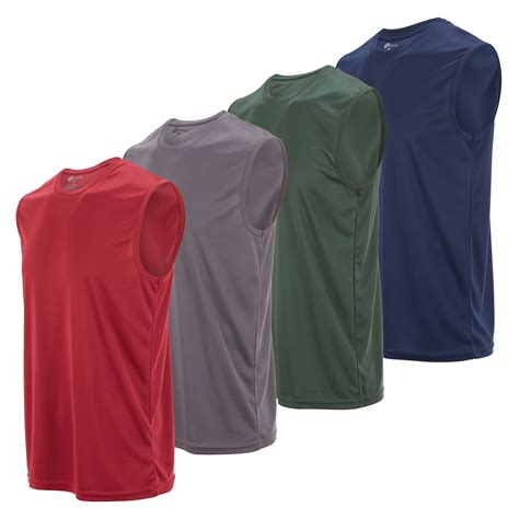 DARESAY Performance Sleeveless Shirts for Men, Dry Fit Muscle Shirts