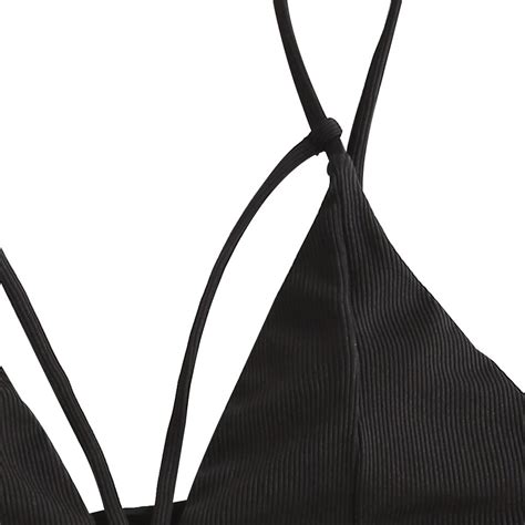 Zaful Strappy Leopard Ribbed Three Piece Bikini Sw Vicedeal