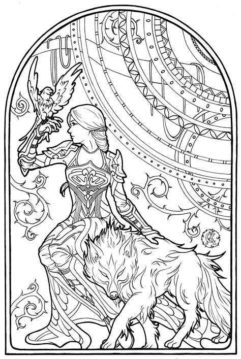 fantasy coloring pages for adults printable