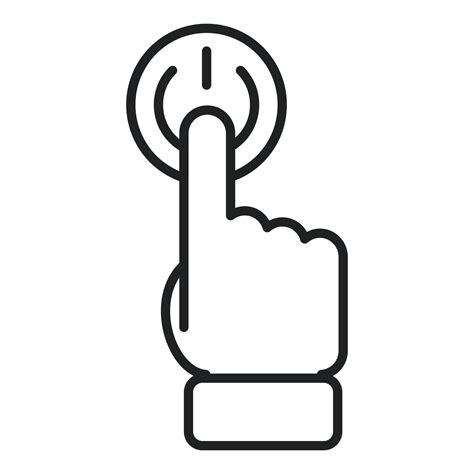 Turn off button icon outline vector. Business mobile 16160364 Vector ...