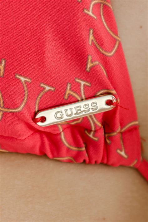 G Ra Od Bikini Monogram Logo Red Guess Butik Online Maicon