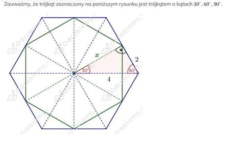 zosia narysowała sześciokat foremny o boku 4 cm następnie połączyła