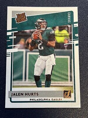 2020 Panini Donruss Jalen Hurts 314 Rated Rookie Canvas Parallel