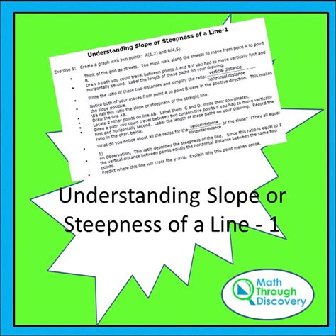 Understanding Slope Or Steepness Of A Line 1 From Math Through