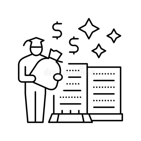 Grant Line Icon, Outline Symbol, Vector Illustration, Concept Sign ...