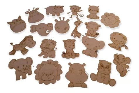 20 Figuras Animales 9 Cm En Madera Mdf Para Pintar O Regalo Meses