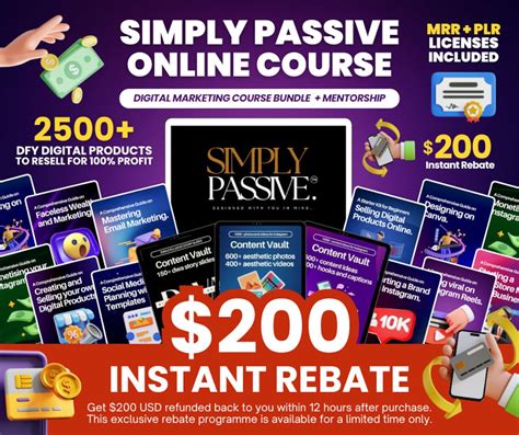 Digital Marketing Course Simply Passive With Master Resell Rights