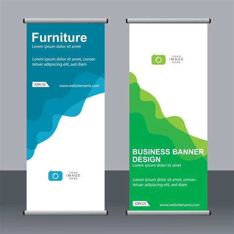 Business Banner Roll Up Set Standee Banner Template 9517377 Vector Art