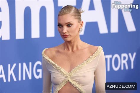 Elsa Hosk Flaunts Her Sexy Tits At Amfar Cannes Gala Aznude
