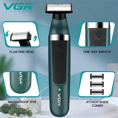 Kit De Afeitadora Vgr V De Hoja Nica Recortadora De Barba