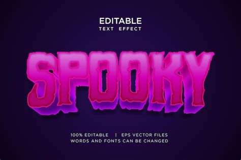 Premium Vector Spooky Halloween Text Effect