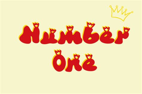 2 Number One Font Designs And Graphics