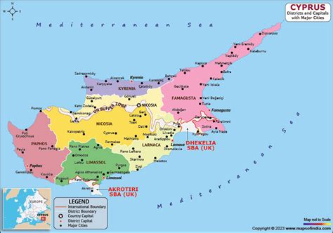 Cyprus Map | HD Map of the Cyprus