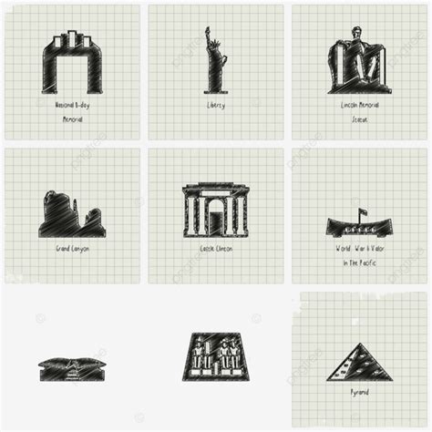 World Famous Landmarks Vector Hd Png Images World Famous Landmarks