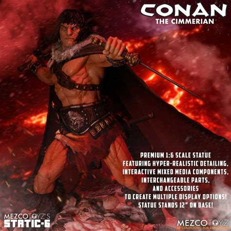 14010 Mezco Statue 1 6 Scale Conan The Barbarian Frazetta Marvel Conan