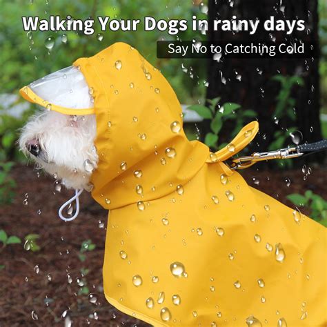 M-8XL Pets Small Dog Raincoats with Hood Leash Hol... – Vicedeal