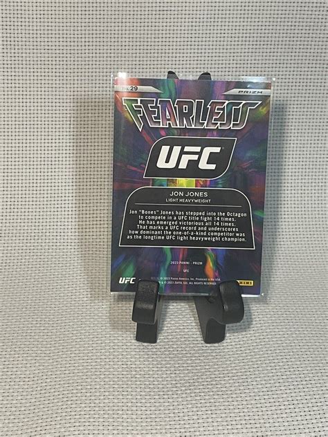 Panini Prizm Ufc Fearless Undercard Disco Prizm Jon Jones Ebay