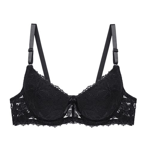 Smihono Sexy Lingerie For Women S Lace Underwire Bra Sheer See Through