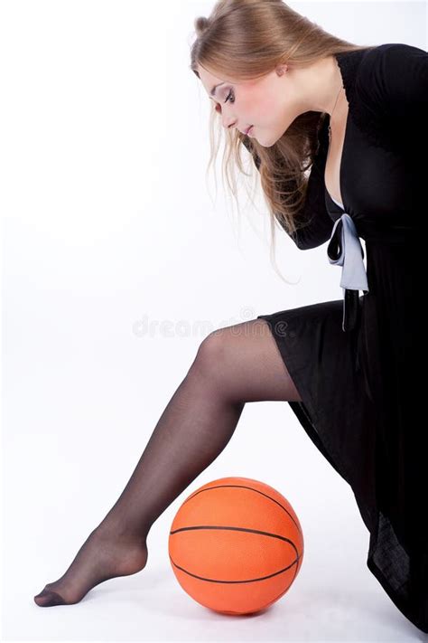 Blonde Cute Caucasian Blonde Playing With Ball Stock Image Image Of Artistic Calm