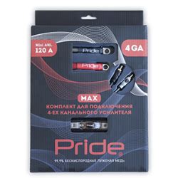 Pride Комплект для подключения 4ех канального усилителя MAX 4Ga 1-1 ...
