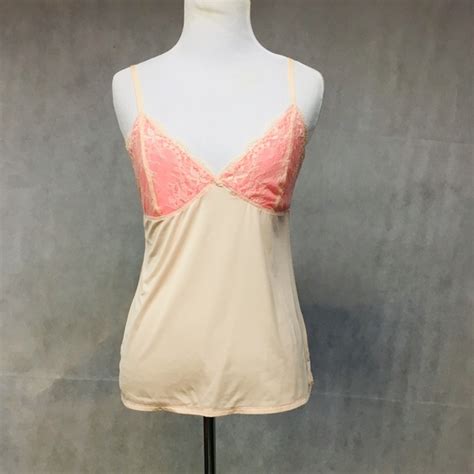 Aerie Intimates Sleepwear Camasole S Nude And Orange Nylon Poshmark