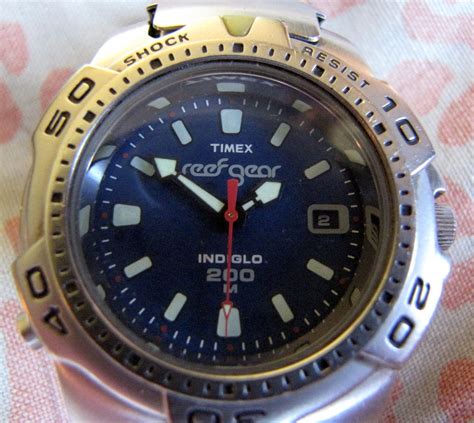 Timex Reef Gear Indiglo Divers Watch Water Resistant 200m Date 1778631495