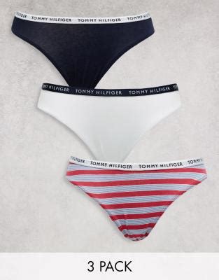 Tommy Hilfiger Essentials Bikini Style Brief 3 Pack In Navy White And