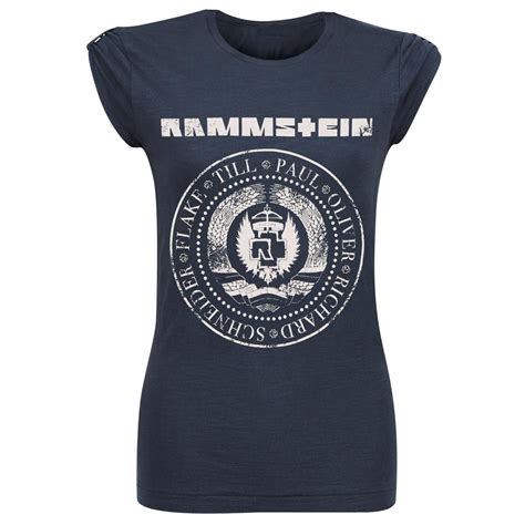 Rammstein T-Shirt Manches courtes, Femme "Est. 1994" marine chiné • EMP ...
