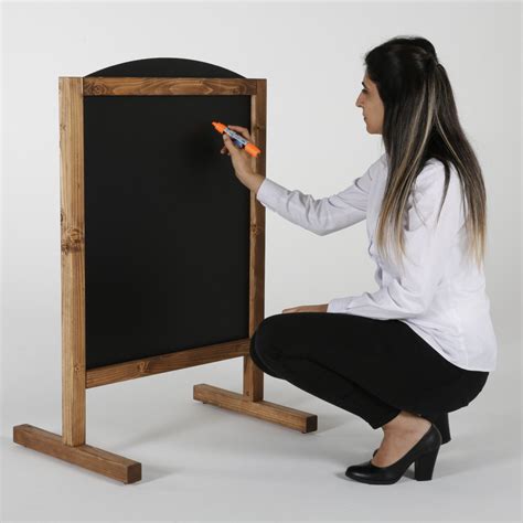 Maki Freestanding Wind Resistant Sidewalk Sign With Magnetic Chalkboard