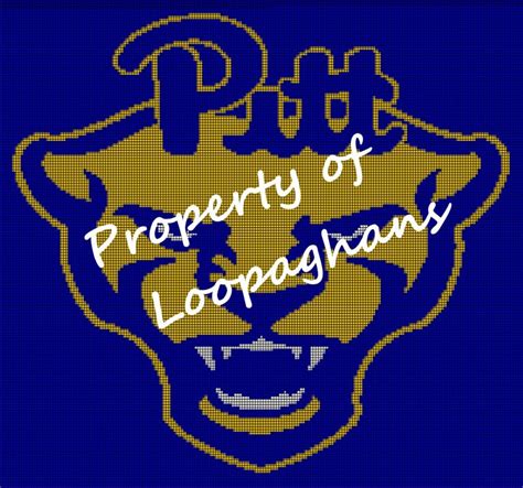 Pittsburgh Panthers Crochet Pattern Afghan Graph Loopaghans Custom