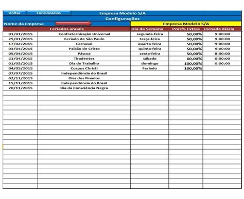 Planilha De Controle De Ponto Excel Gr 225 Tis Para Baixar E Imprimir