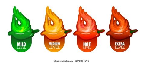 Spicy Hot Red Chili Pepper Icons Stock Vector Royalty Free Shutterstock