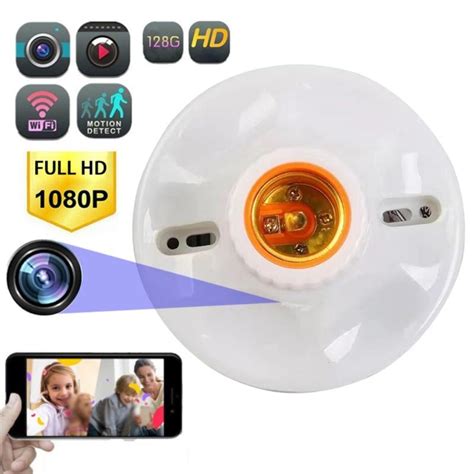 1080P Wi-Fi мини-камера с цоколем для лампы, видеокамера, домашняя ...